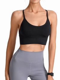 SPORT SEEMLEAS BRA CAMELAI black