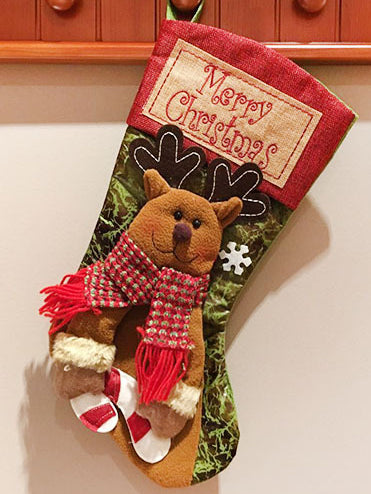 Božićni ukrasi darovi vrećica čarape FARGY crvena 3