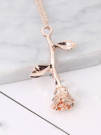 OGRLICA ROSE+ BIJELA POKLON KUTIJA "FLORIE" rose gold