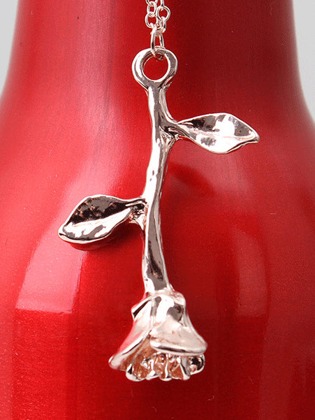 OGRLICA ROSE+ BIJELA POKLON KUTIJA "FLORIE" rose gold