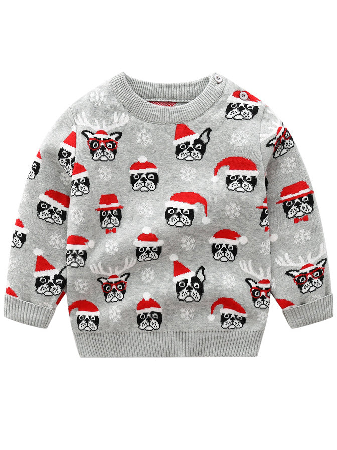 DJEČJI PULOVER MAKENNA sivi