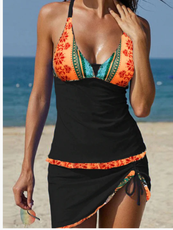 TANKINI KAMERON crni i narančasti
