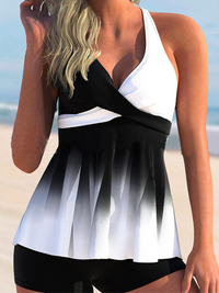 TANKINI TENIKA crno-bijeli