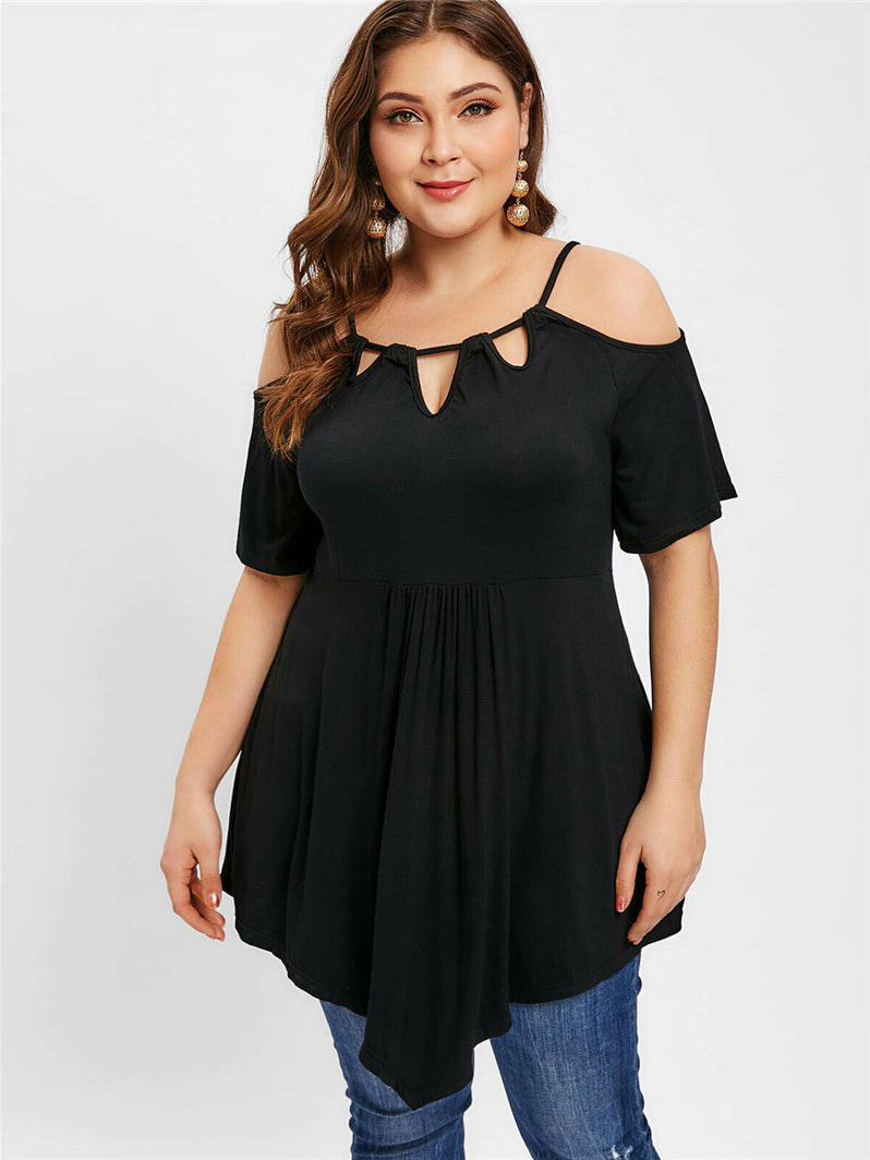 PLUS SIZE TUNIKA ALEESHA crna