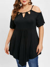 PLUS SIZE TUNIKA ALEESHA crna