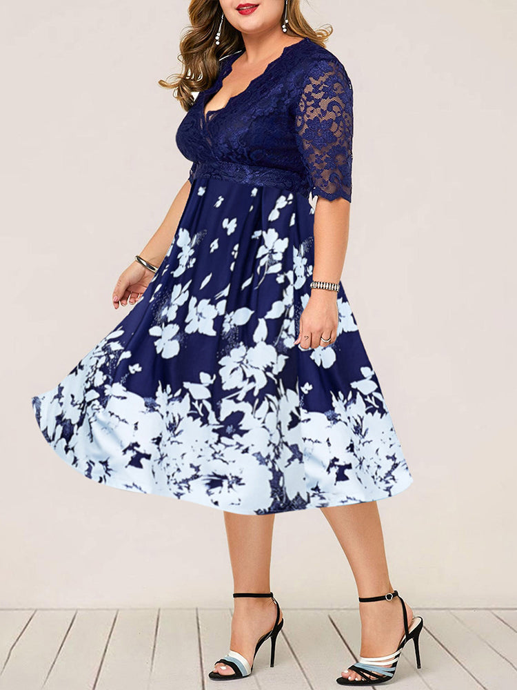 PLUS SIZE HALJINA KORNELIA tamnoplava