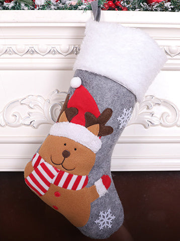 Ornaments Božićna poklon vrećica za čarape OREY siva 3