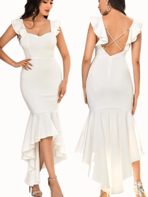 ELEGANT DRESS IVANA white