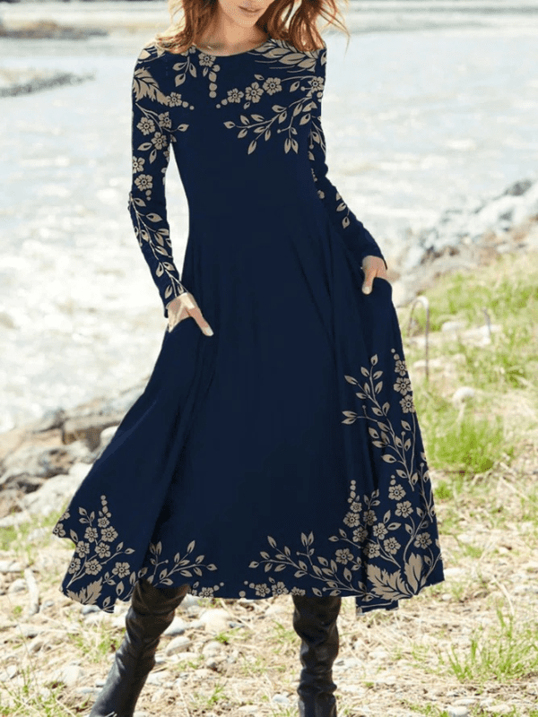 Elegantna haljina Viorten tamno plava