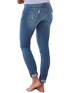 JEANS WITH LEOPARD PATCH ELAINA blue