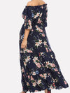 PLUS SIZE MAXI HALJINA VICTORIA tamnoplava