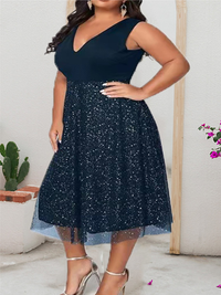 PLUS SIZE HALJINA KYNTHIA tamnoplava